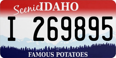 ID license plate I269895