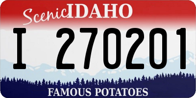 ID license plate I270201