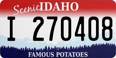 ID license plate I270408