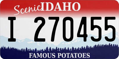 ID license plate I270455