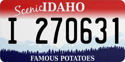 ID license plate I270631