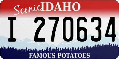 ID license plate I270634