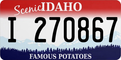 ID license plate I270867