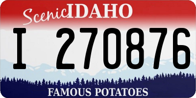 ID license plate I270876