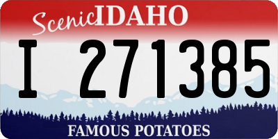 ID license plate I271385