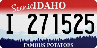 ID license plate I271525