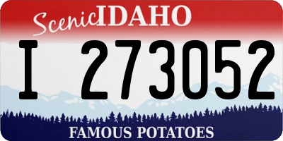 ID license plate I273052