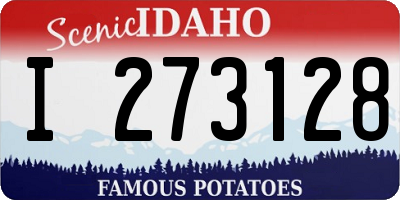 ID license plate I273128