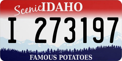 ID license plate I273197