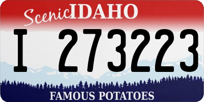 ID license plate I273223