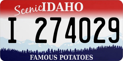 ID license plate I274029