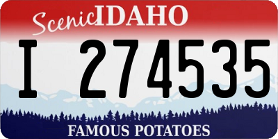 ID license plate I274535