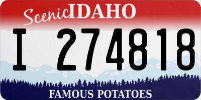 ID license plate I274818