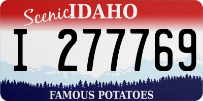 ID license plate I277769