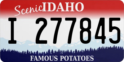 ID license plate I277845