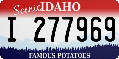 ID license plate I277969