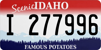ID license plate I277996