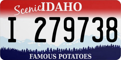 ID license plate I279738
