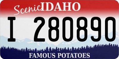 ID license plate I280890