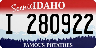 ID license plate I280922