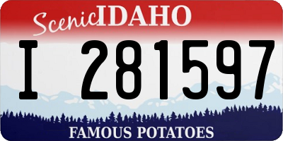 ID license plate I281597
