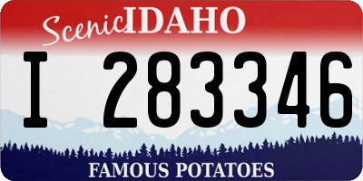 ID license plate I283346
