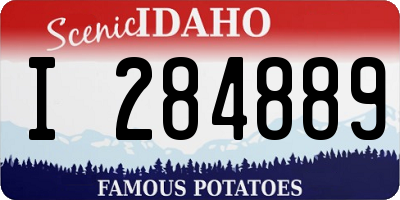 ID license plate I284889
