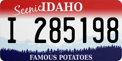 ID license plate I285198