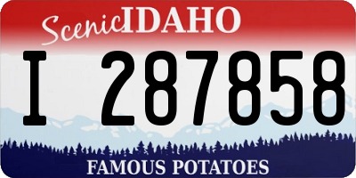 ID license plate I287858