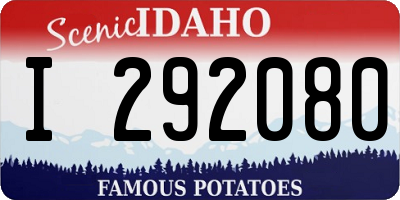 ID license plate I292080