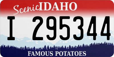 ID license plate I295344