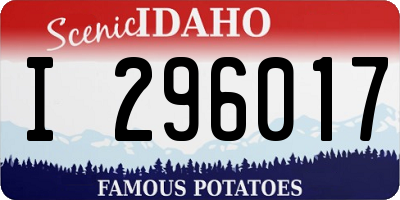 ID license plate I296017