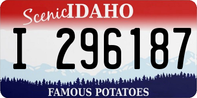 ID license plate I296187