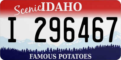 ID license plate I296467