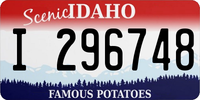 ID license plate I296748