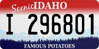 ID license plate I296801