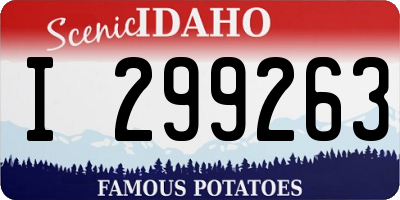 ID license plate I299263