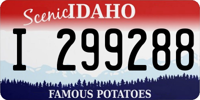 ID license plate I299288