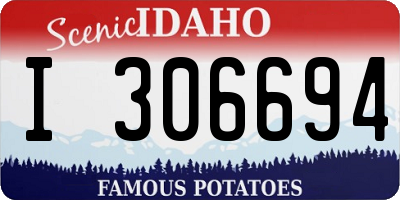 ID license plate I306694