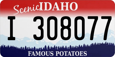 ID license plate I308077
