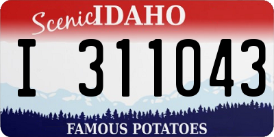 ID license plate I311043