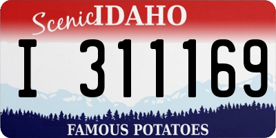ID license plate I311169