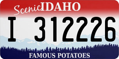 ID license plate I312226