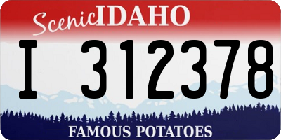 ID license plate I312378