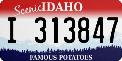 ID license plate I313847