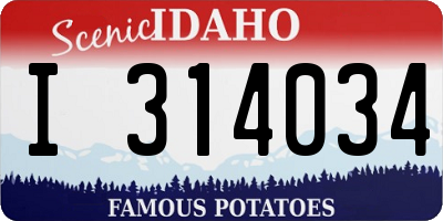 ID license plate I314034