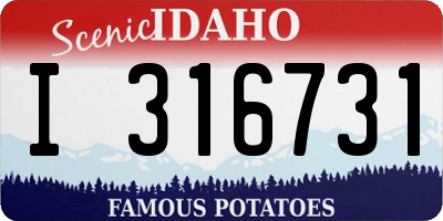 ID license plate I316731