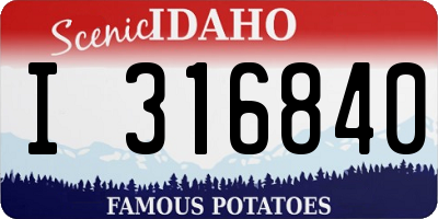 ID license plate I316840
