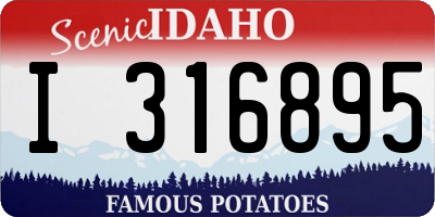 ID license plate I316895