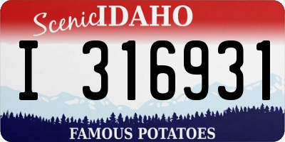 ID license plate I316931